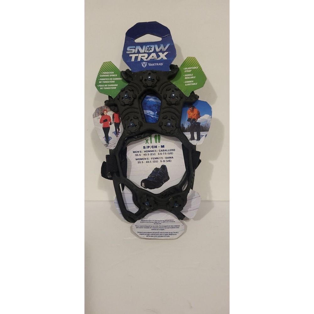 Snow Trax Adjustable Straps Ice Cleats Black Size Small Medium S/P/CH-M